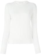 Victoria Beckham Crew Neck Sweater, Women's, Size: 2, White, Wool