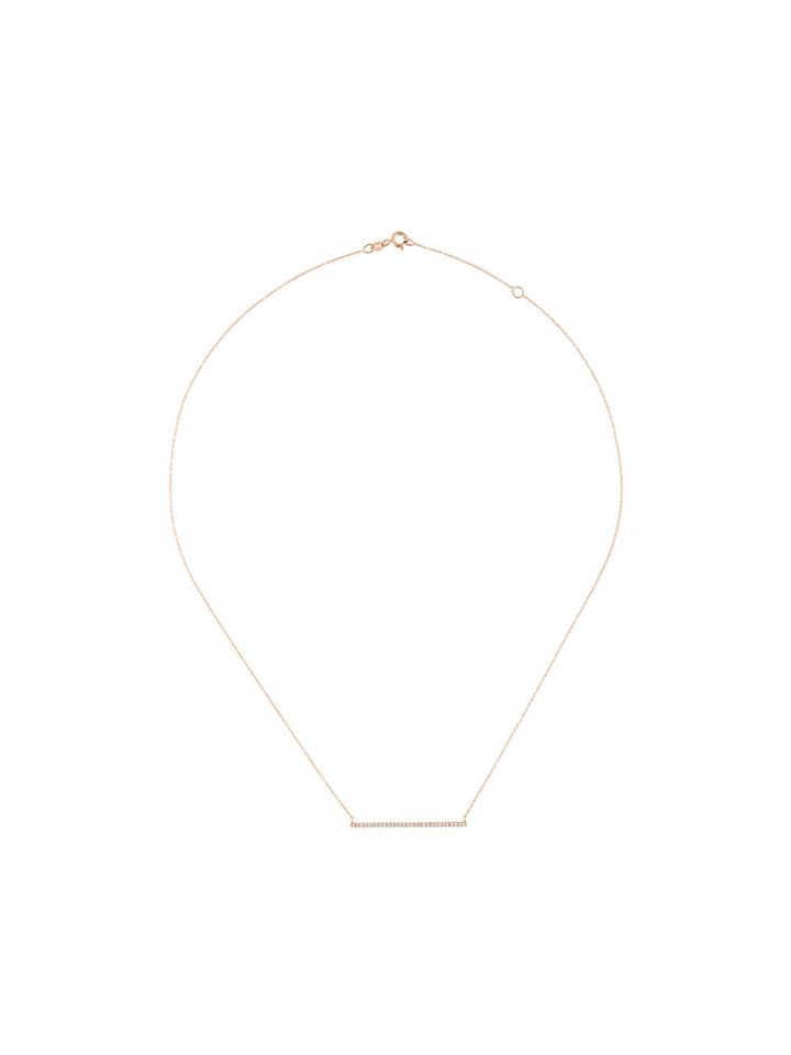 Diane Kordas Diamond Bar Necklace - Metallic