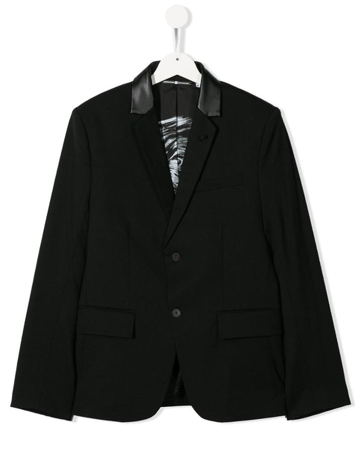 Givenchy Kids Teen Classic Slim-fit Blazer - Black