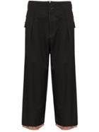 Sulvam Deconstructed Crop Tailored Trousers - Black