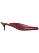 Elin Pointed Toe Mules - Red