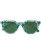Christopher Kane Eyewear Speckled Round Frame Sunglasses - Green