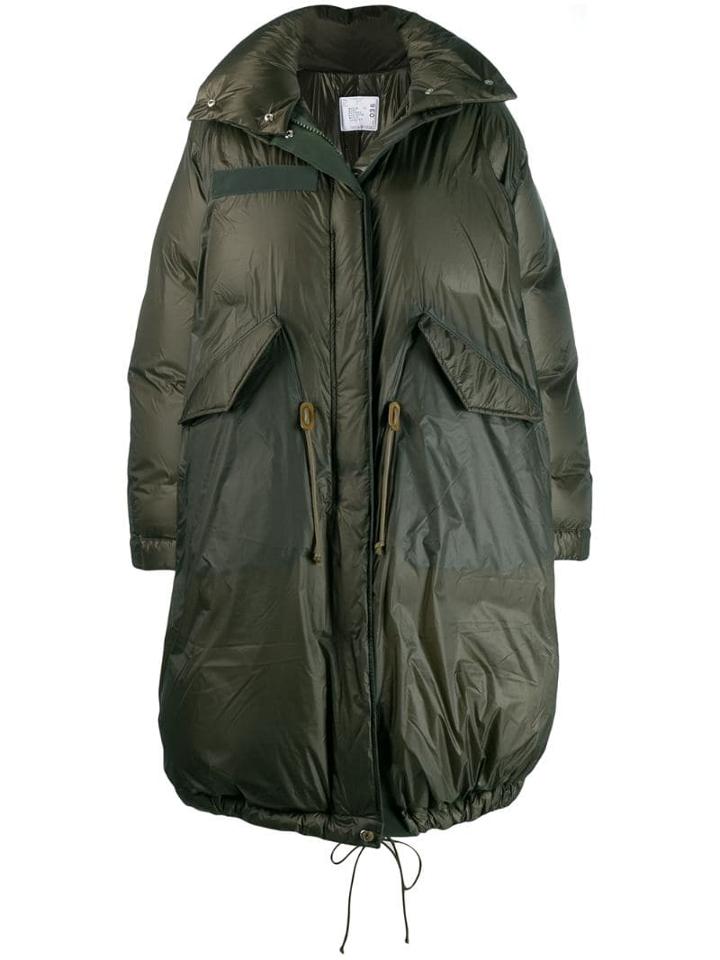 Sacai Padded Parka - Green