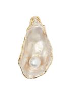 Burberry Resin Pearl Detail Gold-plated Oyster Brooch