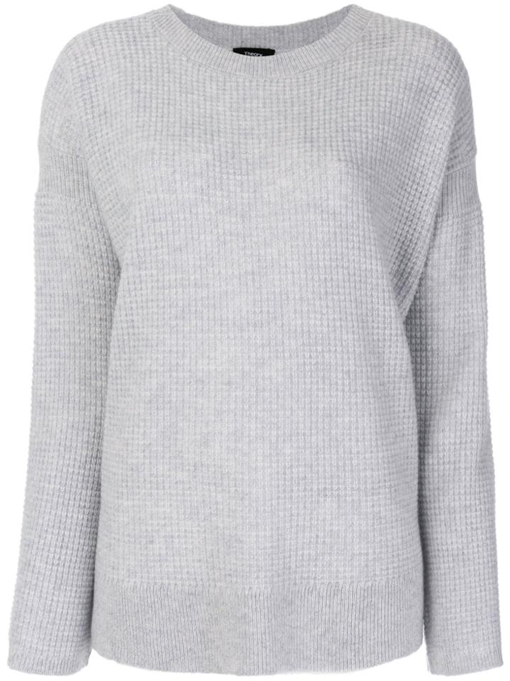 Theory Dropped Shoulder Cashmere Jumper - Grey