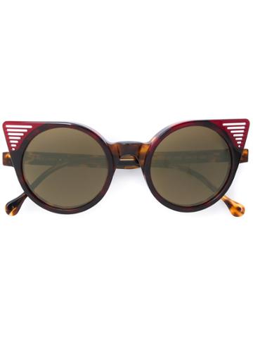 Res Rei Mercurio Cat Eye Sunglasses - Brown