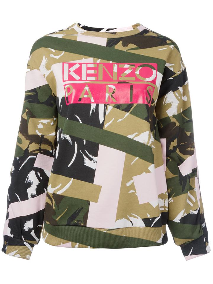 Kenzo Broken Camo (green) Sweatshirt, Women's, Size: Medium, Cotton