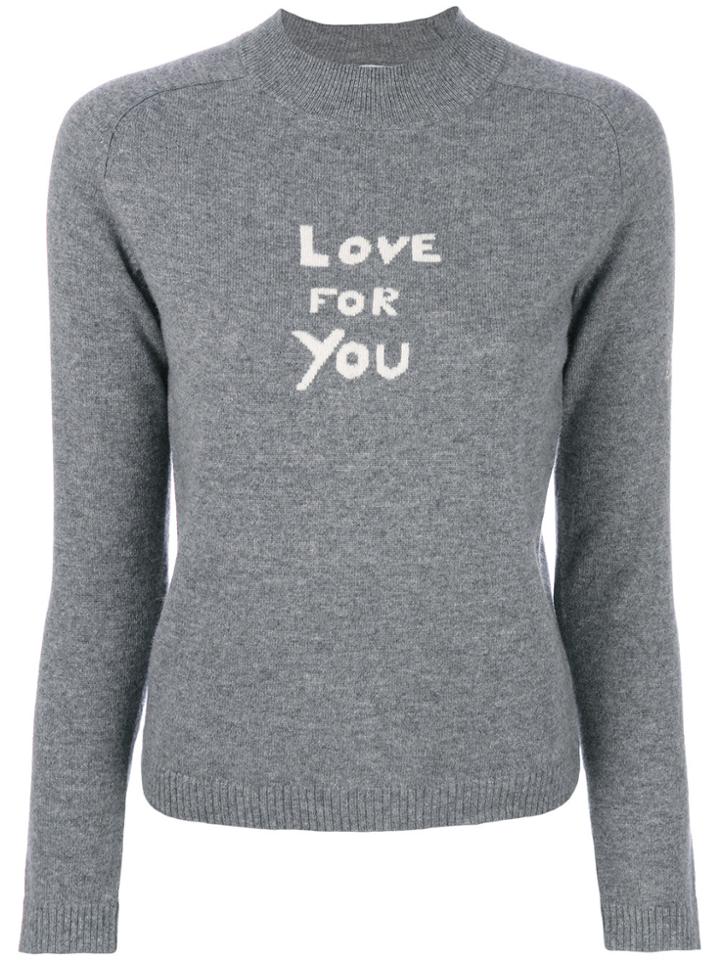 Bella Freud Intarsia-knit Jumper - Grey