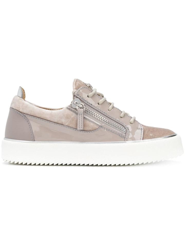 Giuseppe Zanotti Design Nicki Velvet Sneakers - Nude & Neutrals