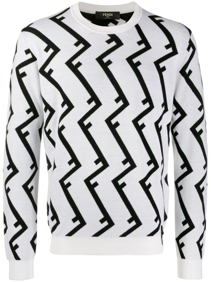 Fendi Ff Roof Sweater - White