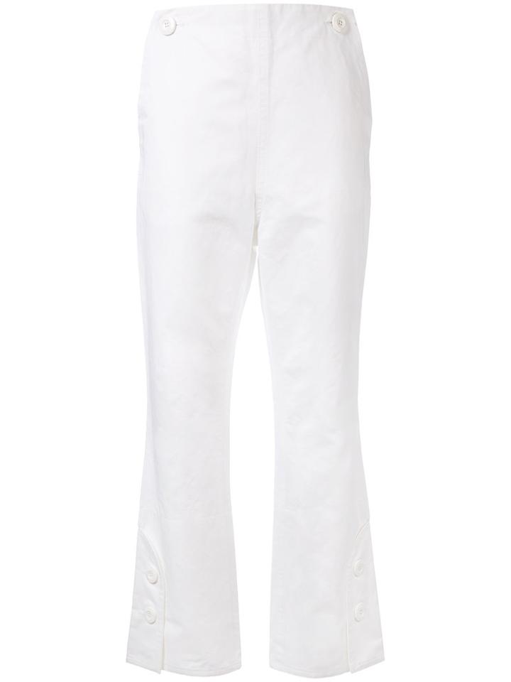Marni - Double Bonded Sailor Trousers - Women - Cotton/linen/flax - 42, White, Cotton/linen/flax
