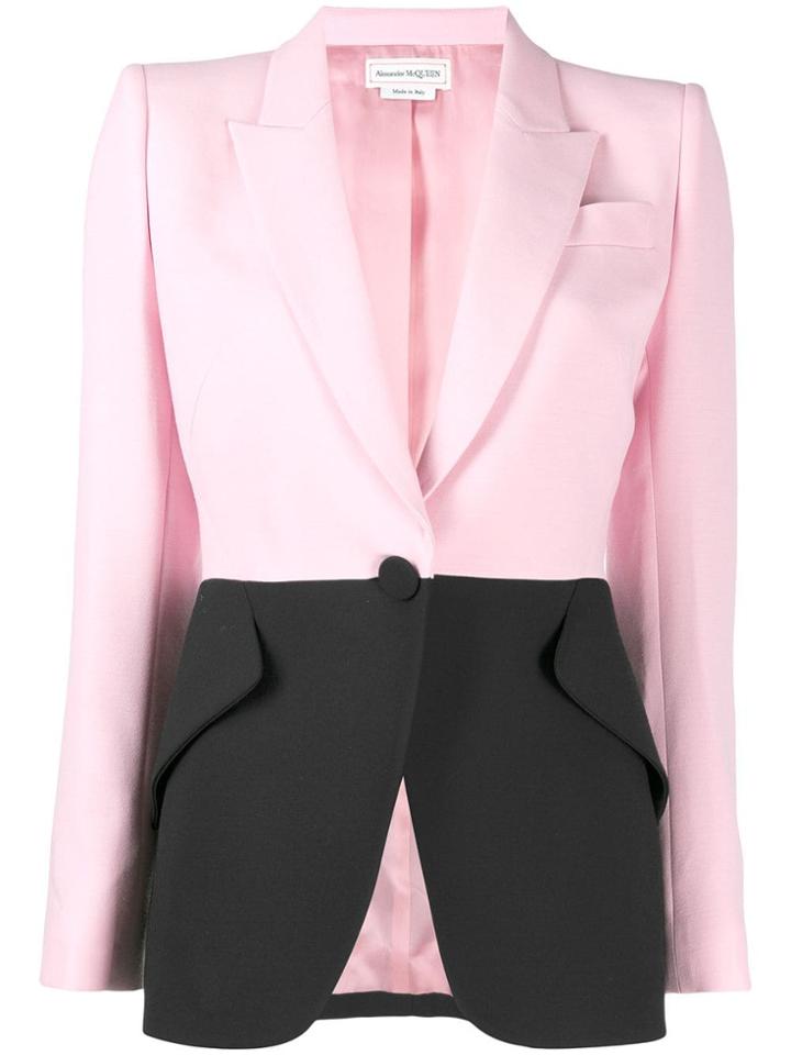 Alexander Mcqueen Two-tone Blazer - Pink