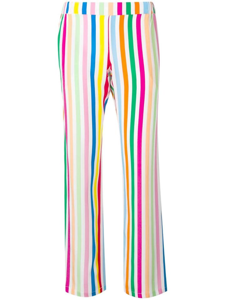 Mira Mikati Rainbow Striped Pyjama Trousers - White