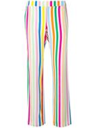 Mira Mikati Rainbow Striped Pyjama Trousers - White