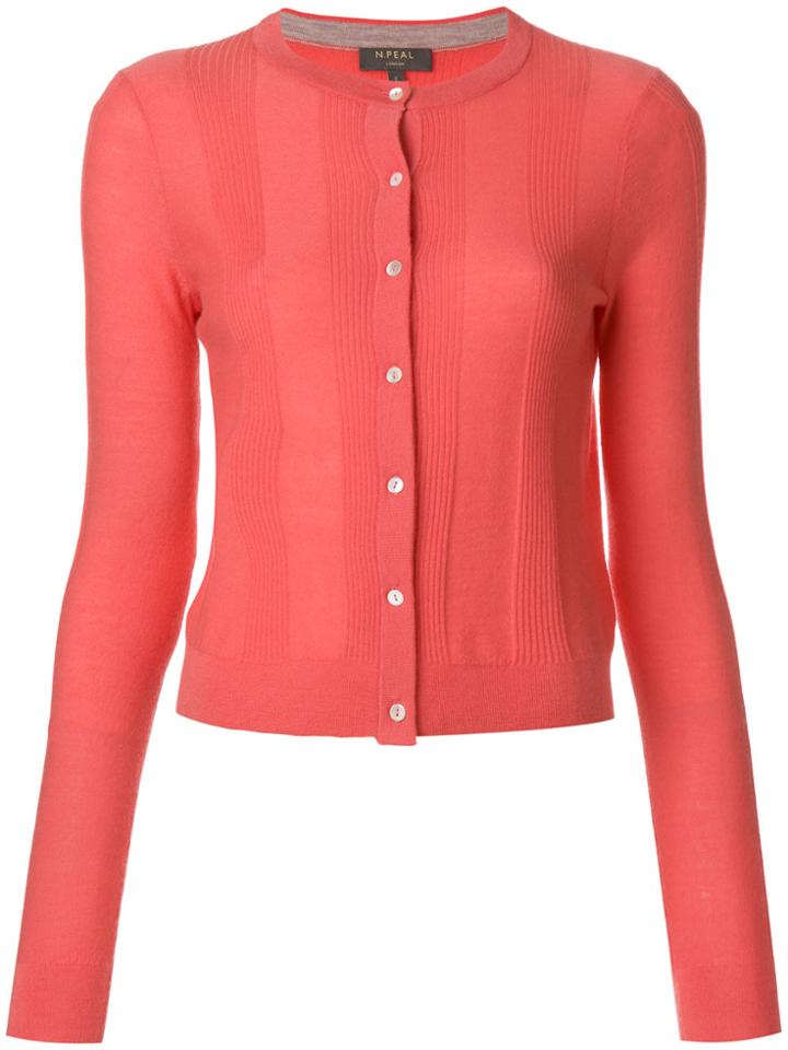 N.peal Ribbed Cardigan - Yellow & Orange