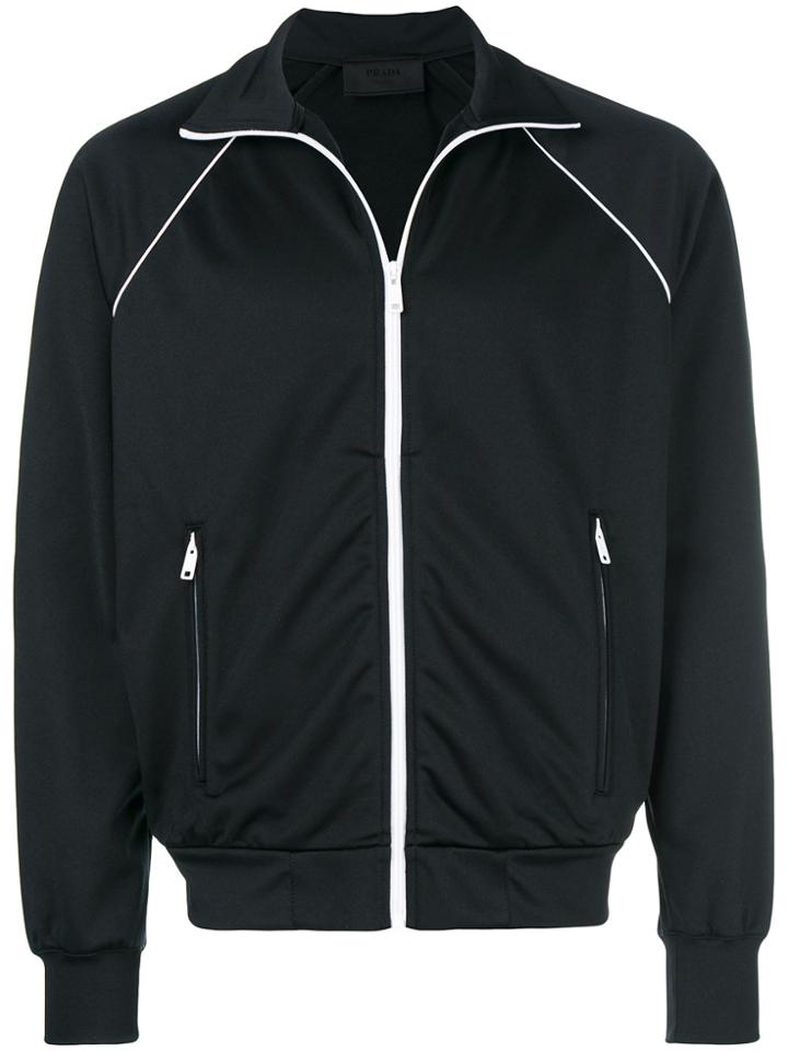 Prada Zipped Bomber Jacket - Black