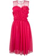 P.a.r.o.s.h. Frilled Detail Dress - Pink & Purple