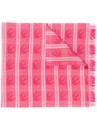 Mcq Alexander Mcqueen Swallow Checked Scarf - Pink