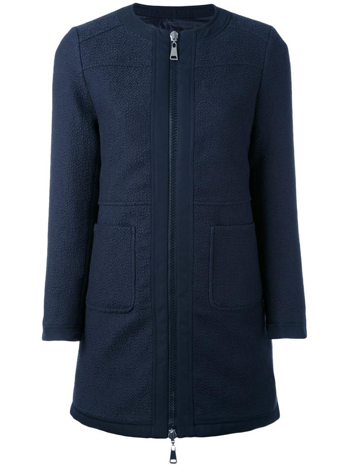 Moncler - Freesia Reversible Coat - Women - Cotton/feather Down/polyamide - 1, Women's, Blue, Cotton/feather Down/polyamide