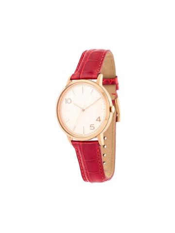 Forty Five Ten X Fossil Rose Gold Dial Watch, Adult Unisex, Red