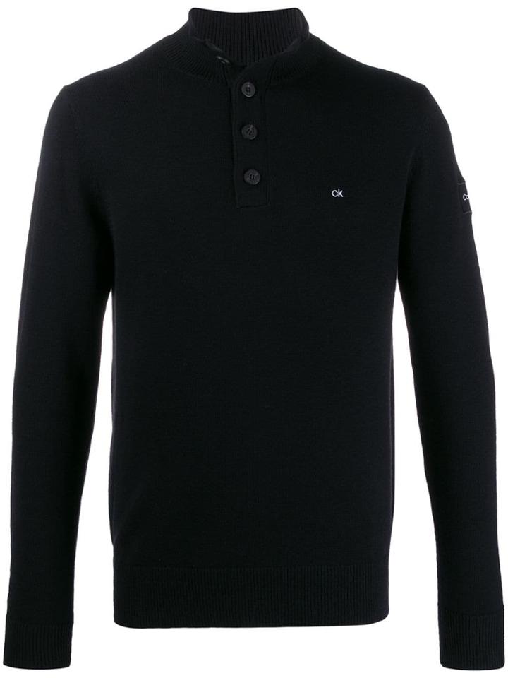 Calvin Klein Monogram Embroidery Jumper - Black