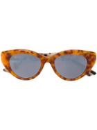 Mcq By Alexander Mcqueen Eyewear Marbled Cat Eye Sunglasses - Brown