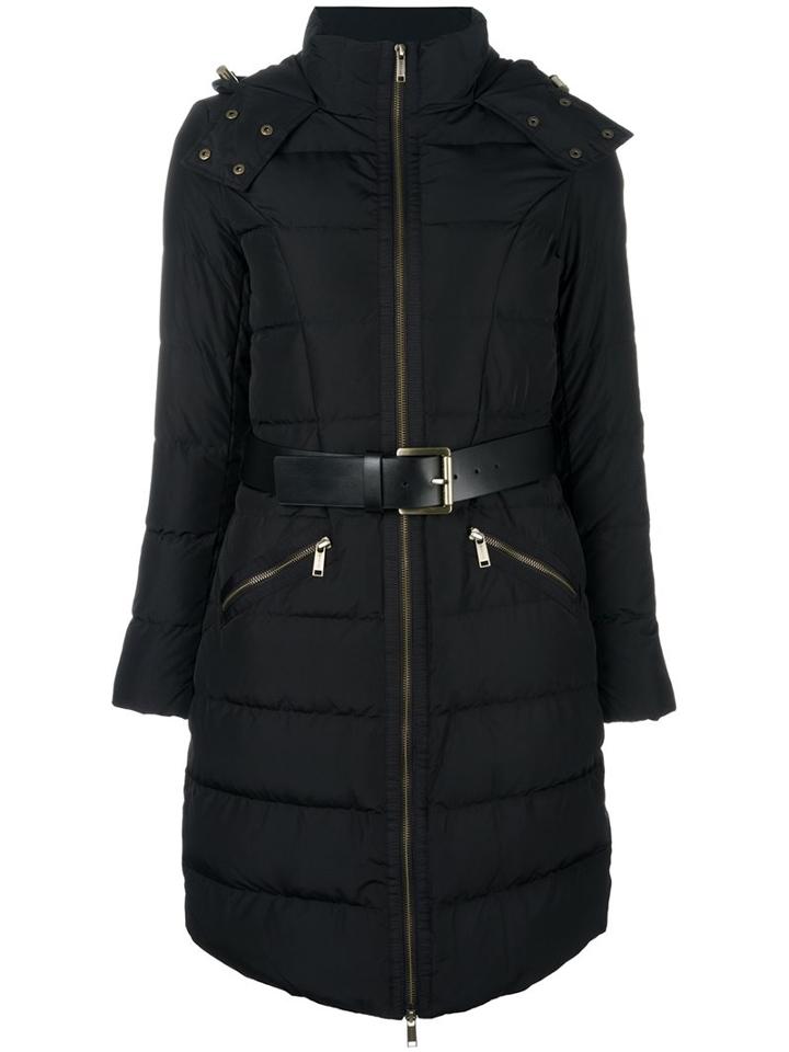 Michael Michael Kors Zipped Hooded Coat, Women's, Size: Xs, Black, Feather Down/polyester