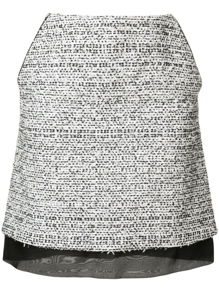 Karl Lagerfeld A-line Bouclé Skirt - Black