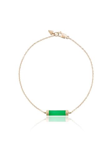 Loren Stuart 14k Yellow Gold Baril Jade Bracelet - Green