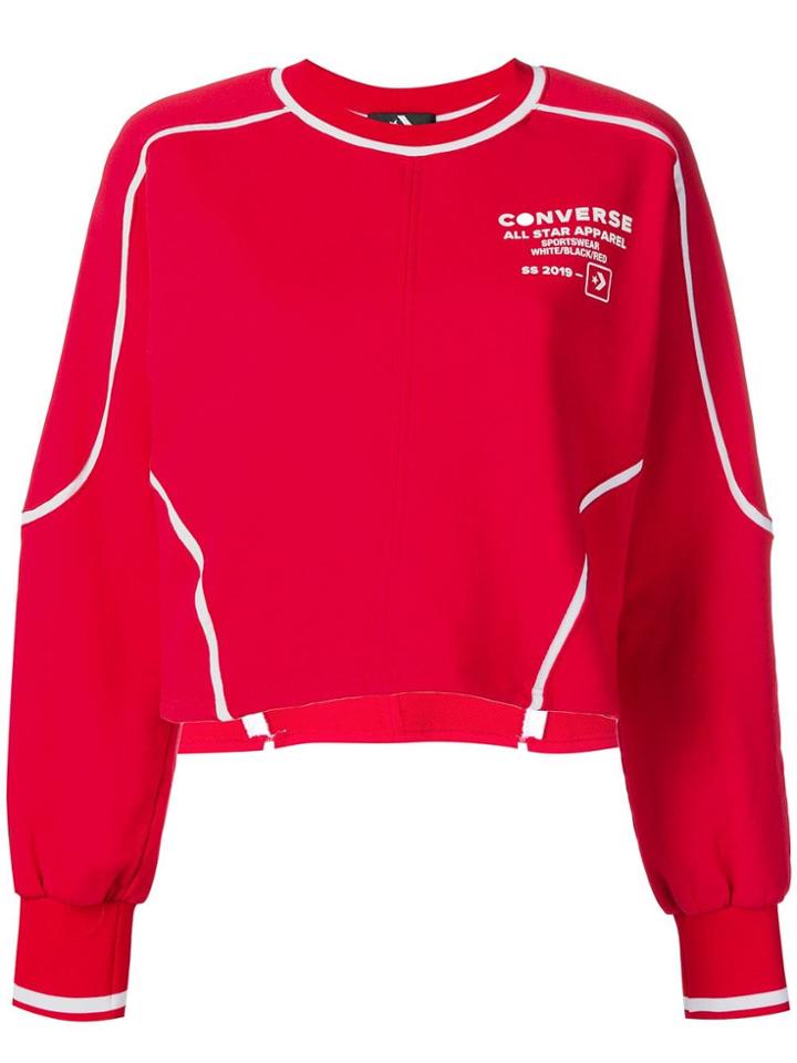 Converse Logo Printed Sweatshirt - Red