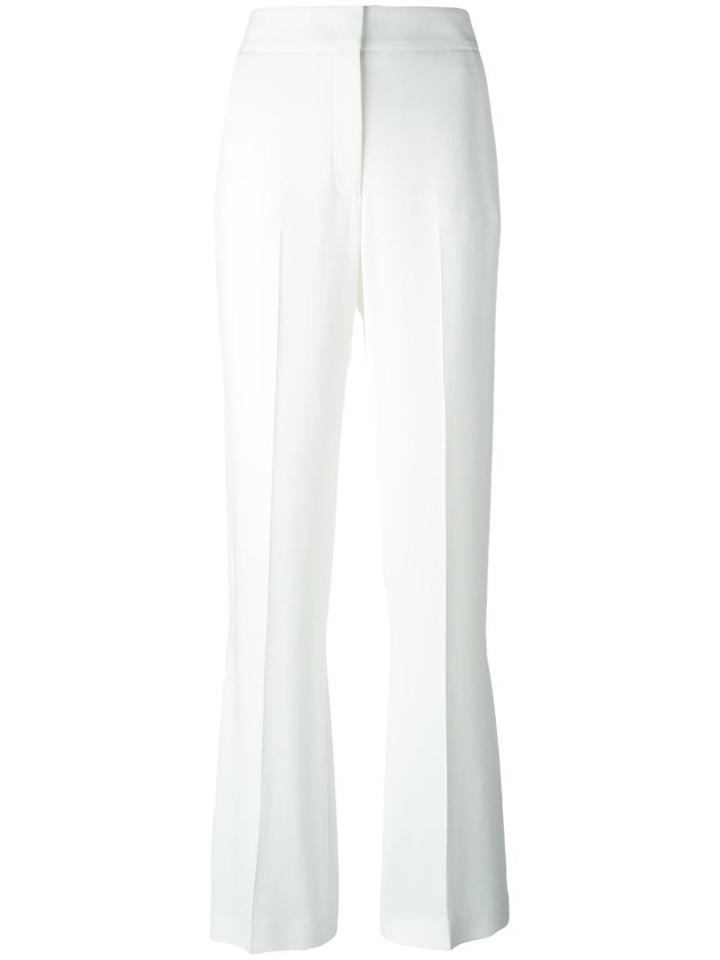 Joseph Flared Trousers, Women's, Size: 40, White, Viscose/acetate/spandex/elastane