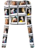 Jeremy Scott Polaroid Print Cropped Sweatshirt - White