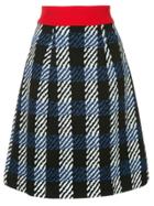 Marni Checked Knit Skirt - Blue