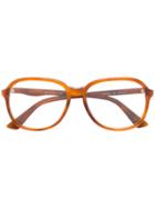Gucci Eyewear Oversized Round Glasses - Brown