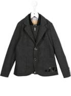 John Galliano Kids Checked Blazer, Boy's, Size: 10 Yrs, Grey