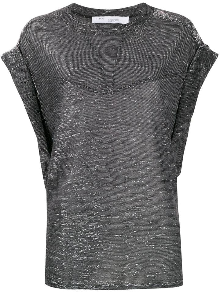 Iro Redcloud Metalllic Top - Black