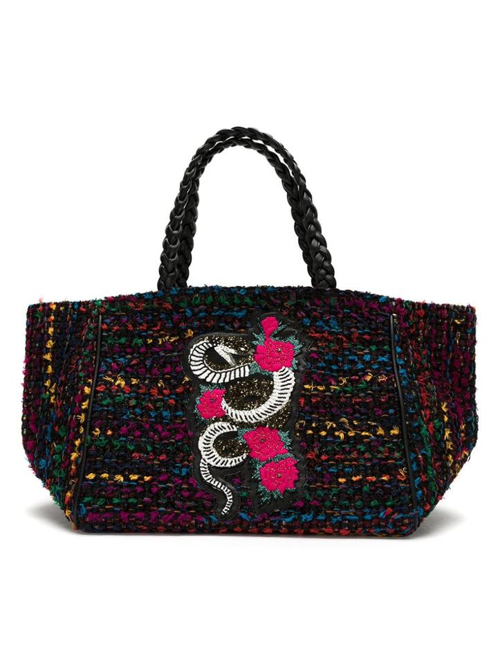 Isla Wool Tote Bag - Black