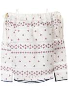 Rochas Cold-shoulder Embroidered Blouse - White