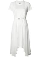 Comme Des Garçons Noir Kei Ninomiya - Sheer Asymmetric Dress - Women - Cotton/polyester - S, Women's, White, Cotton/polyester