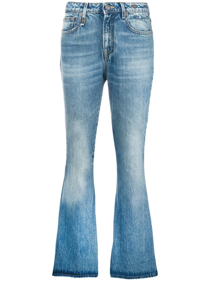 R13 High Waisted Bootcut Jeans - Blue