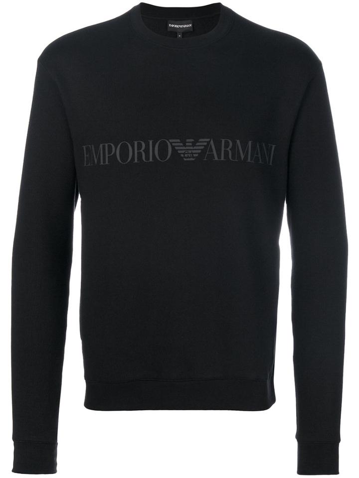 Emporio Armani - Logo Print Sweatshirt - Men - Cotton/polyester - M, Black, Cotton/polyester