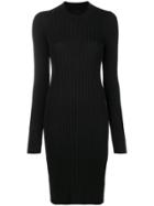 Maison Margiela Ribbed Fitted Dress - Black