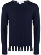 Comme Des Garçons Shirt Scalloped Hem Jumper - Blue