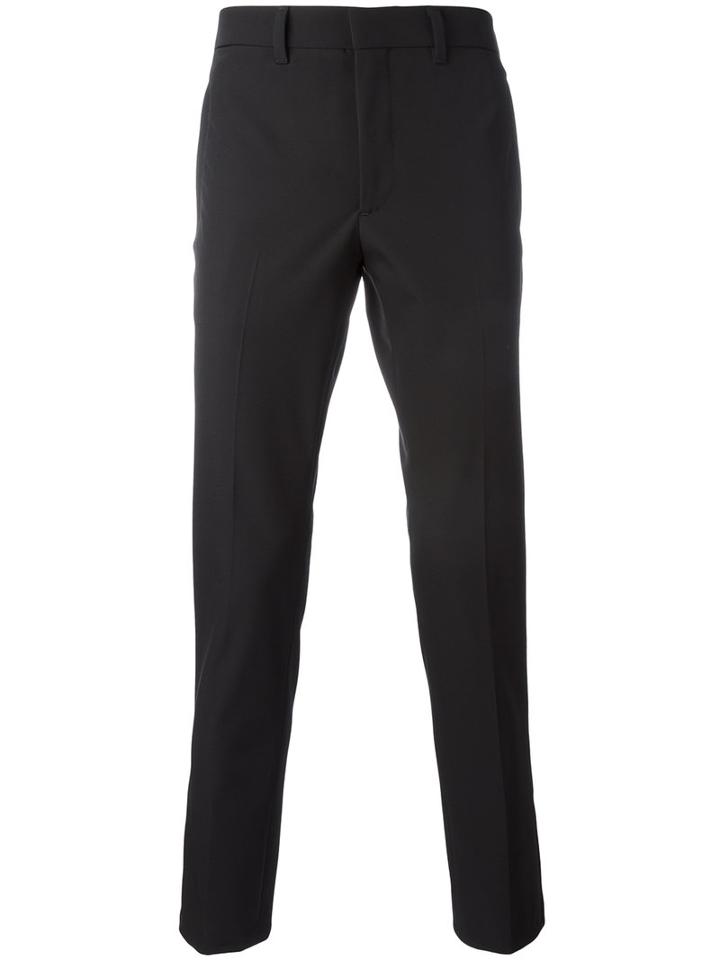 Prada Techno Stretch Trousers, Men's, Size: 50, Black, Cotton/polyester/spandex/elastane