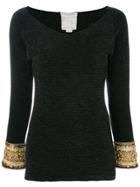 Christian Dior Vintage Chinille Blouse - Black