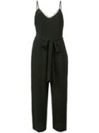 L'agence Lace Trim Camisole Jumpsuit - Black