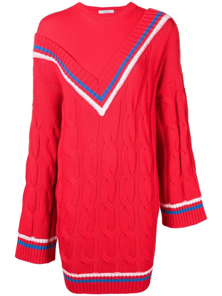Vivetta Oversized Sweater Dress - Red