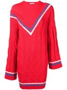 Vivetta Oversized Sweater Dress - Red