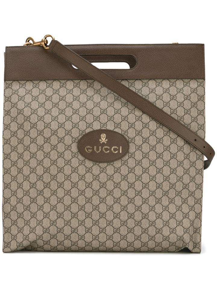 Gucci - Soft Gg Supreme Tote Bag - Men - Calf Leather - One Size, Brown, Calf Leather