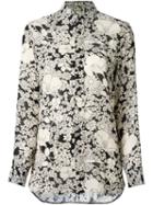 Saint Laurent Floral Print Shirt, Women's, Size: 40, White, Viscose